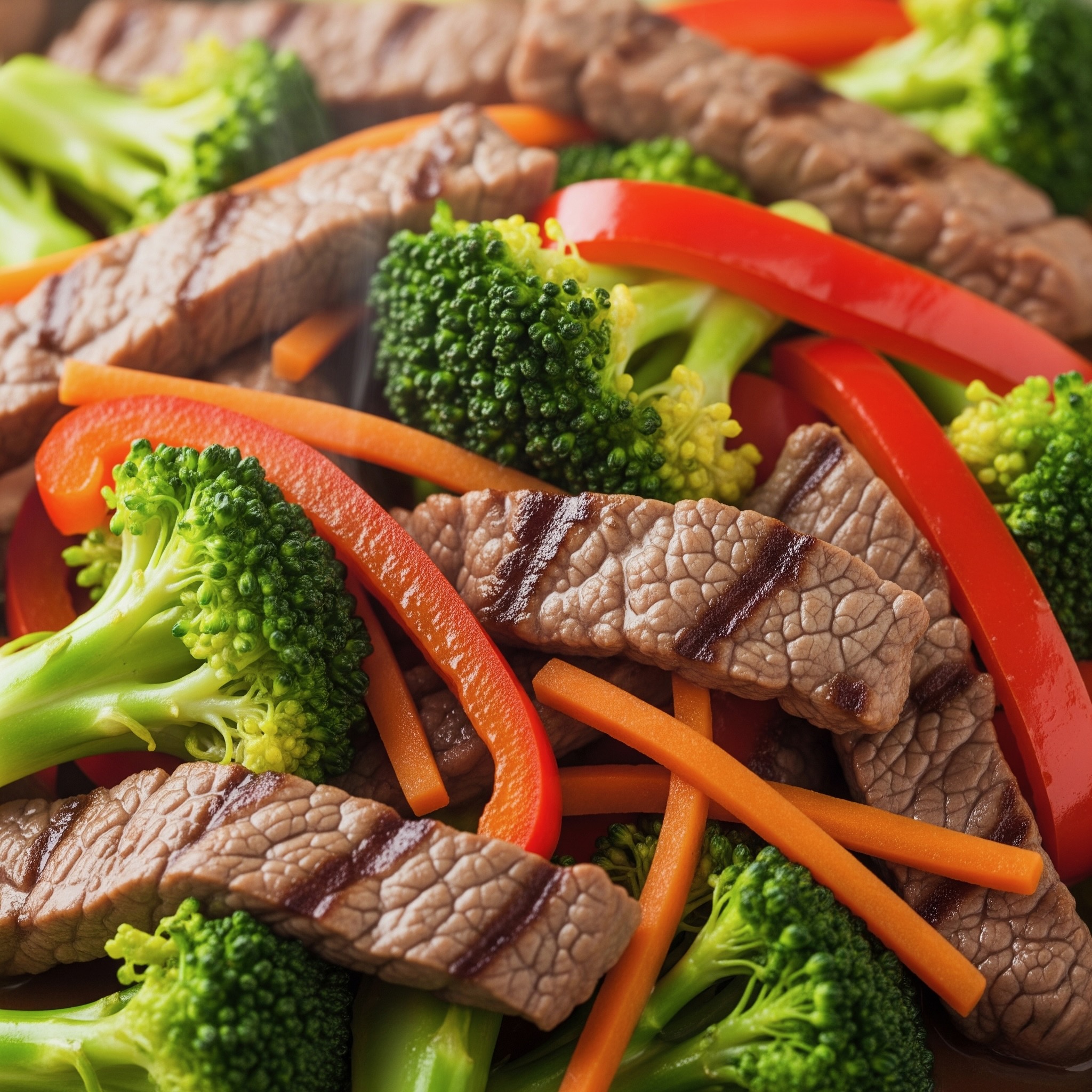 Stir-Fry de Carne e Vegetais