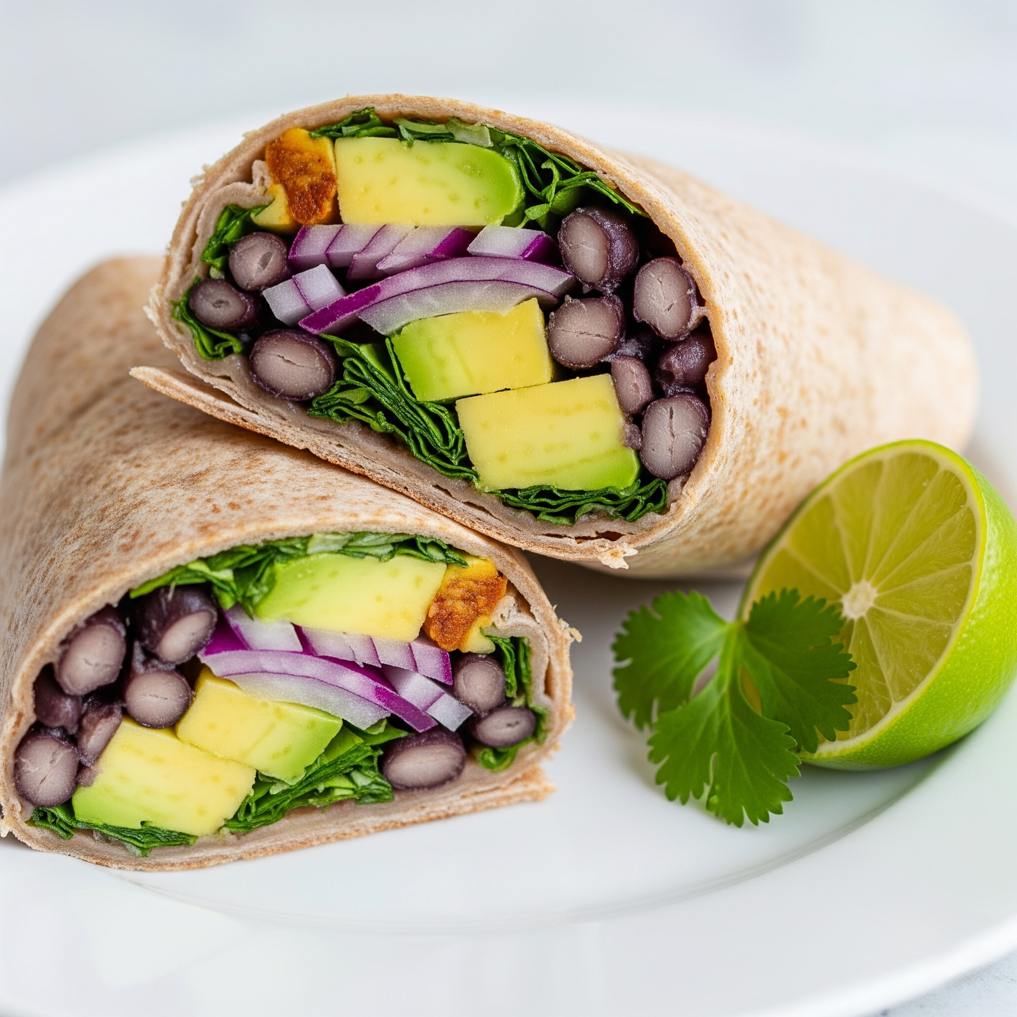 Black Bean Avocado Wrap
