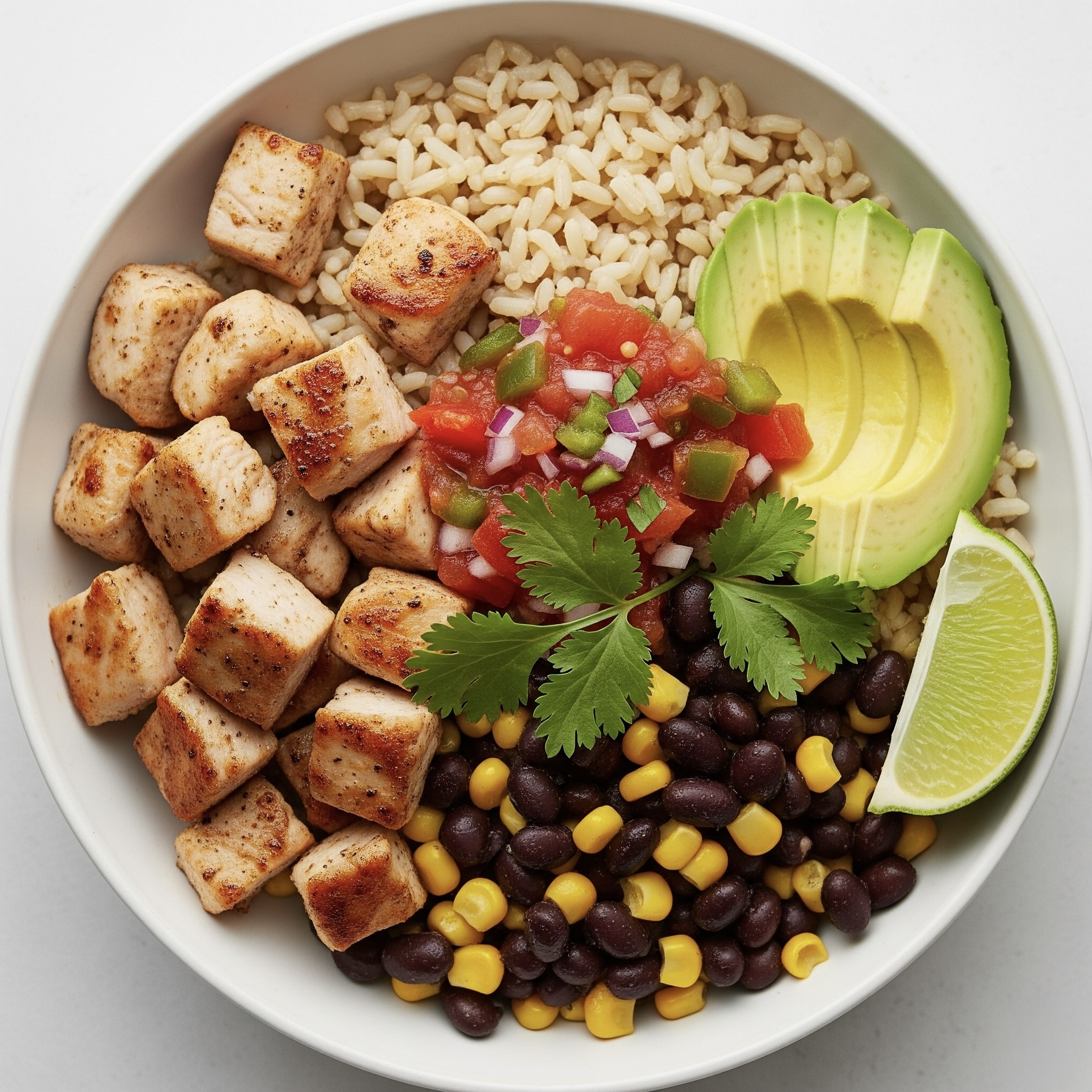 Tigela de Arroz com Frango Chipotle