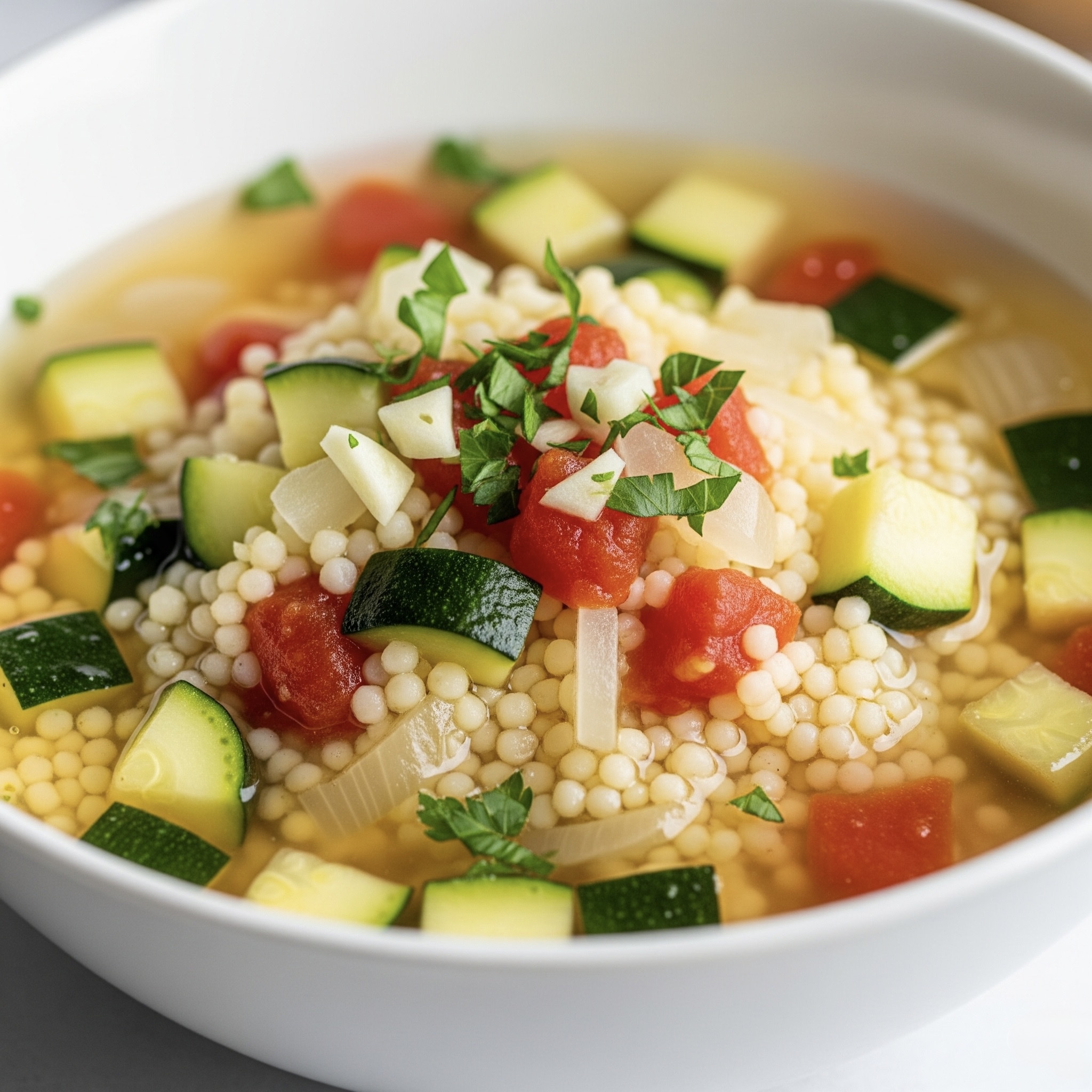 Sopa de Cuscuz com Abobrinha