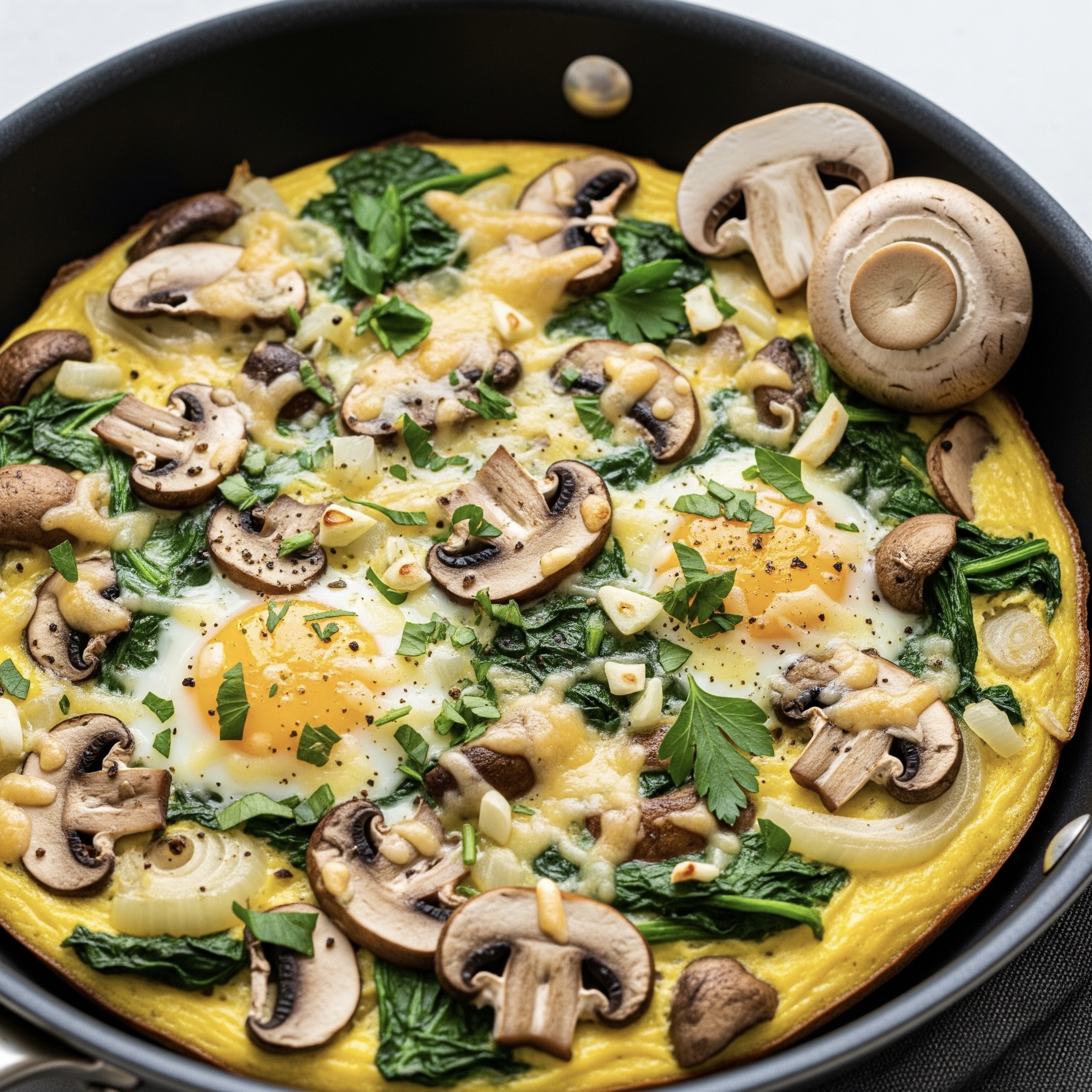 Frittata ai funghi e aglio