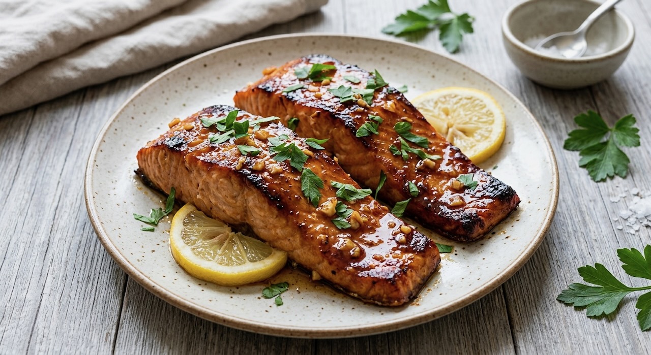 Salmón Glacé de Miel