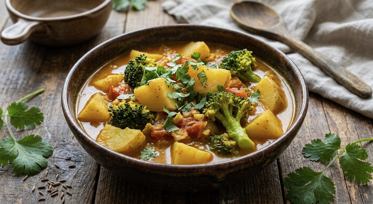 Indian Broccoli Potato Stew