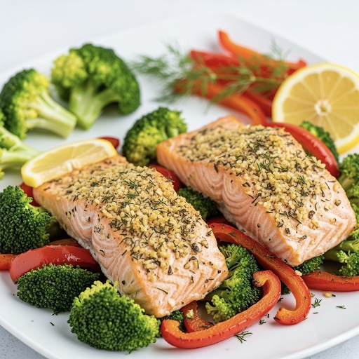 Oven Baked Salmon with Vegetables