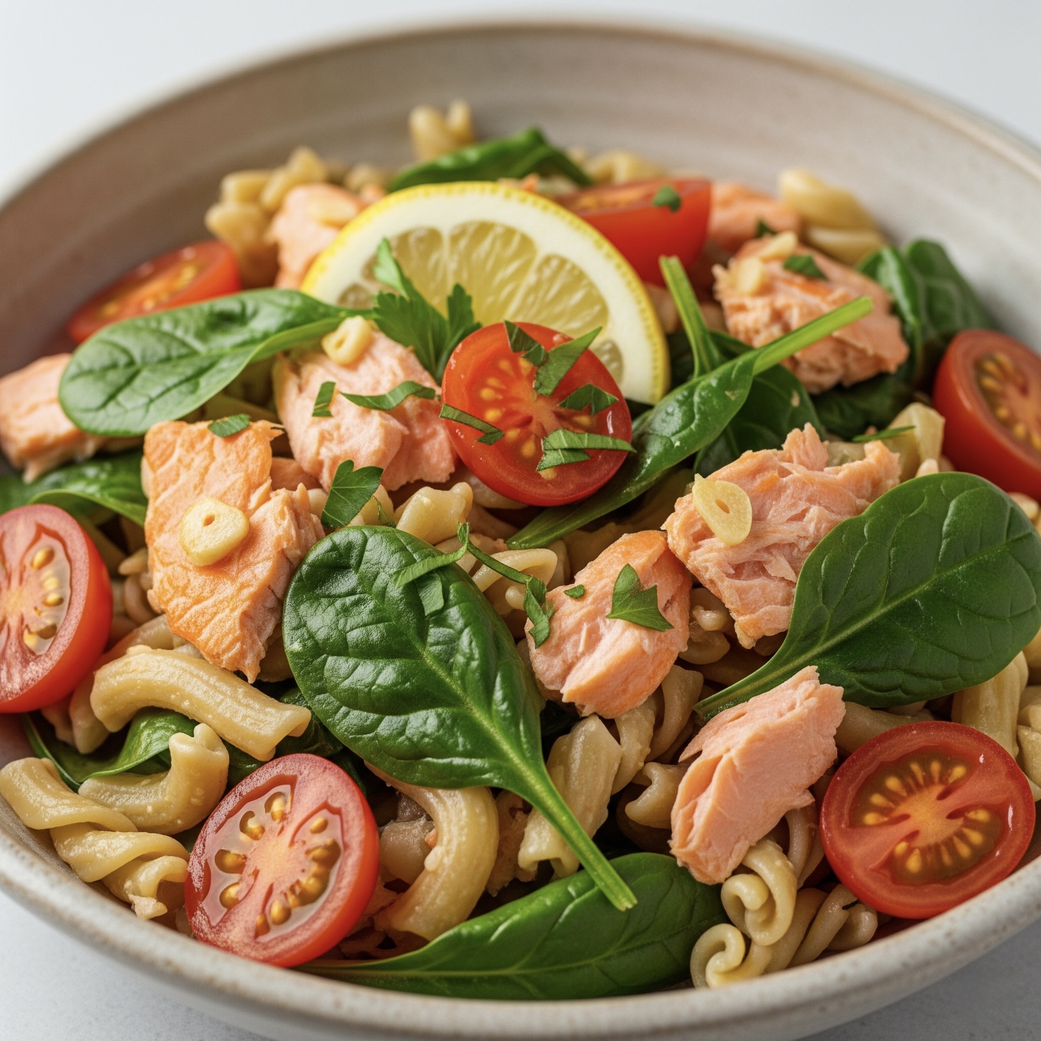 Pasta con salmón