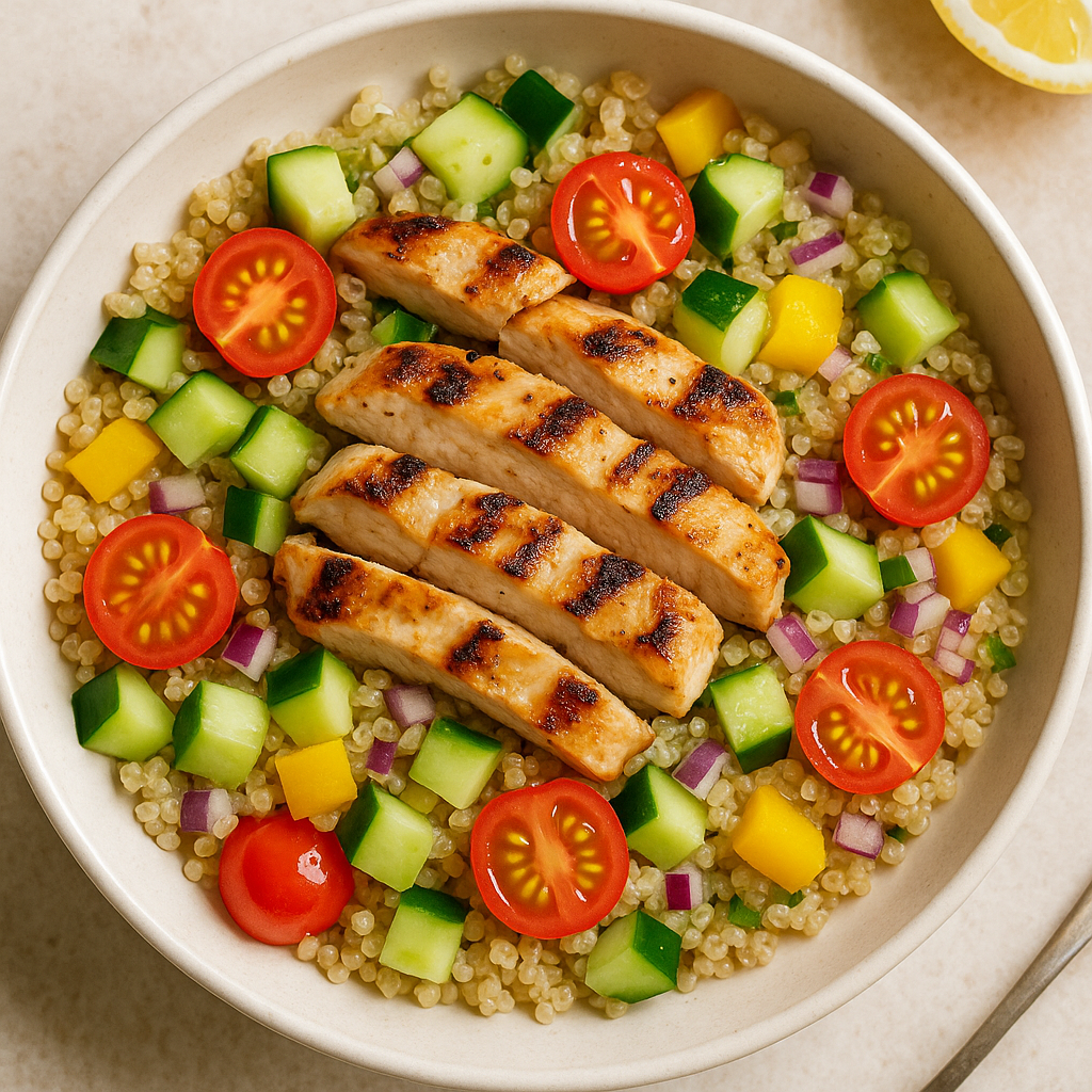 Insalata di Quinoa con pollo alla griglia