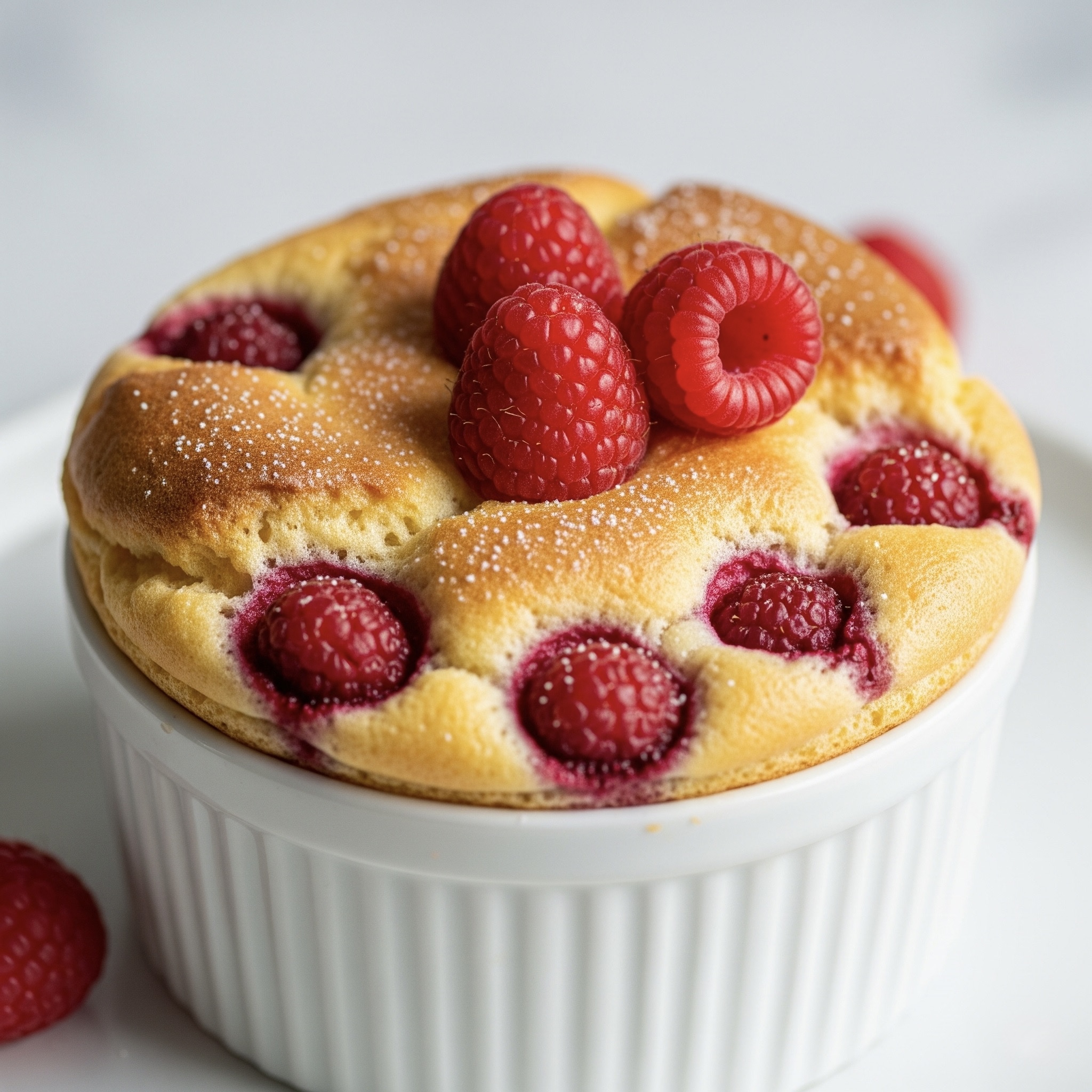 Raspberry soufflé