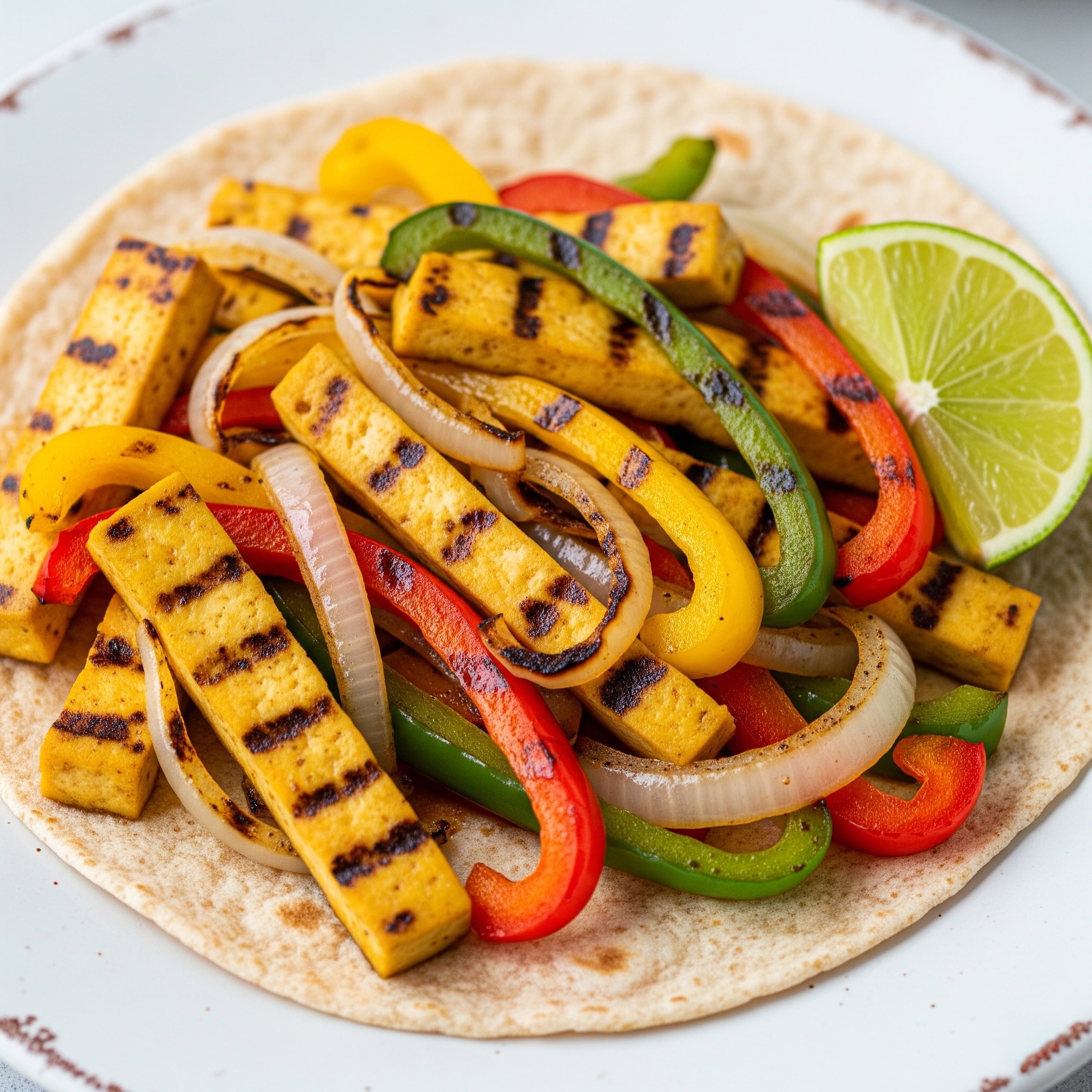 Scharfe Tofu-Fajitas