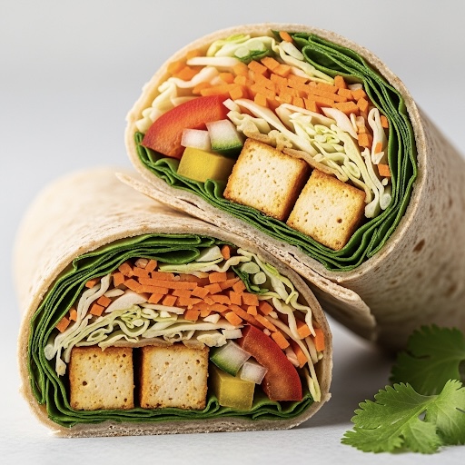 Würziger Tofu-Wrap